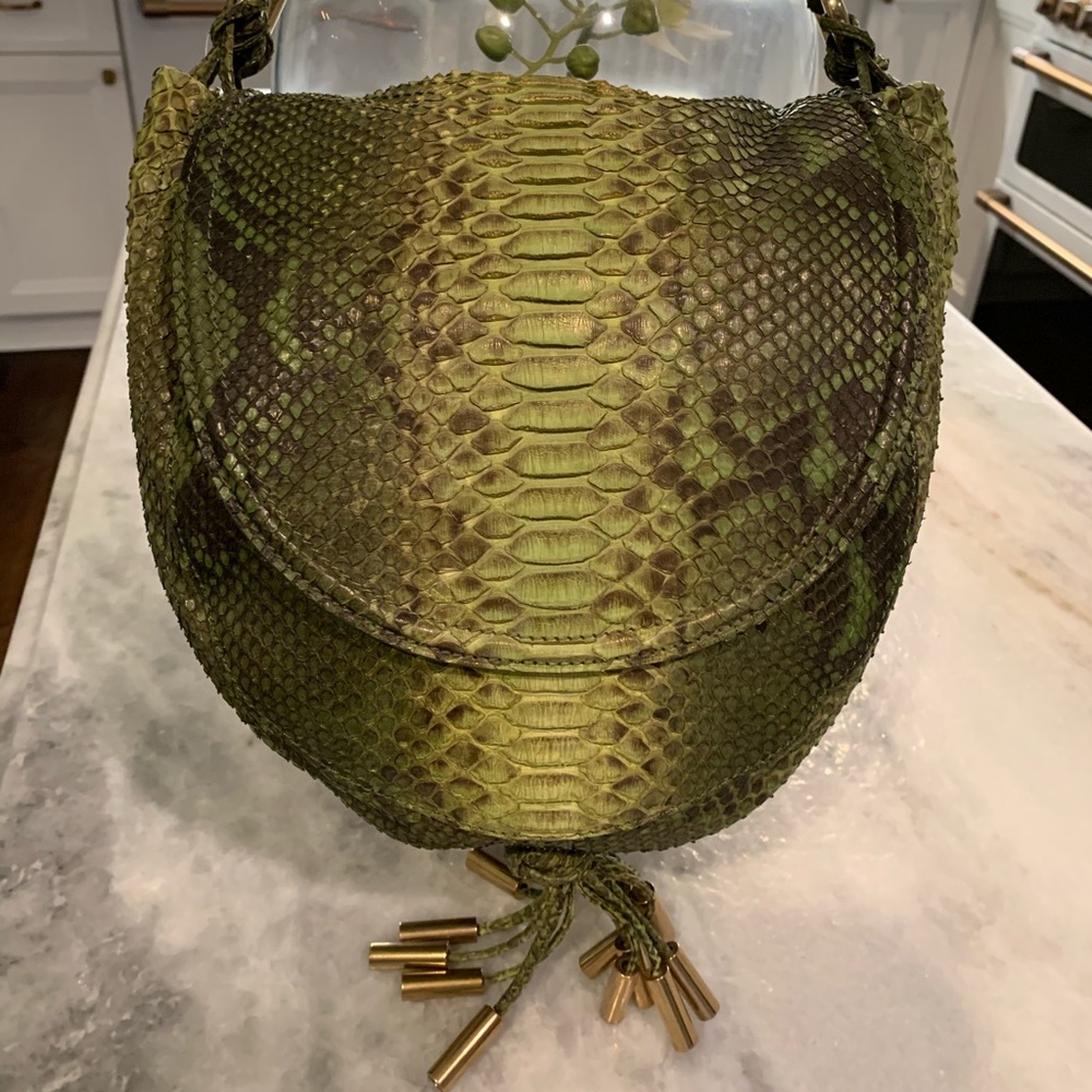 Donna Karen Python Handbag - image 1
